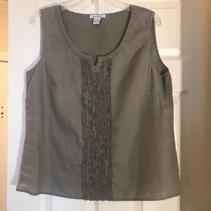 Women's Linen Richard Malcolm Top / ruffle front